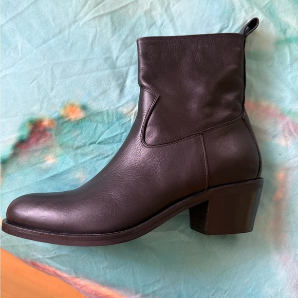 COPY - Ella Black Leather Ankle Boots Made in Italy Women’s size 10 - Picture 2 of 4